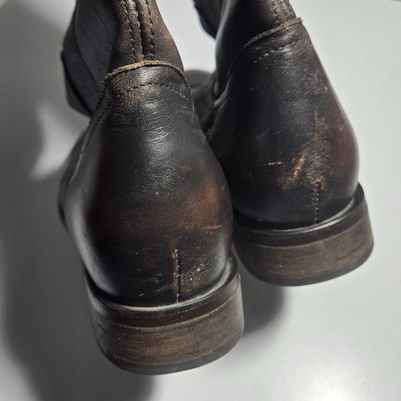 Justin Boots Dark Brown Heeled Boots - Picture 9 of 13